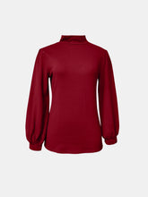 Full Size Mock Neck Long Sleeve T-Shirt OutfitFlow